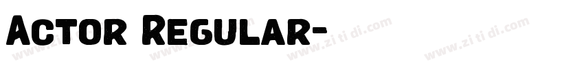Actor Regular字体转换